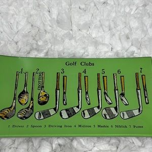Ben’s Garden Hole In One Golf Decoupage Glass Tray 6” X 12”